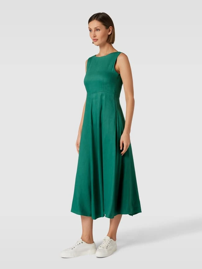 Weekend Max Mara Midikleid Mit Breiten Trägern Modell 'SCAFATI' - Grün 1 Weekend Max Mara Midikleid Mit Breiten Trägern Modell 'SCAFATI' - Grün