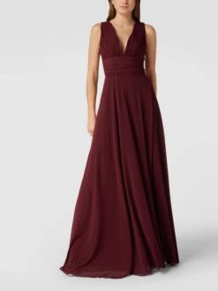 TROYDEN COLLECTION Abendkleid Mit Raffungen - Kirschrot