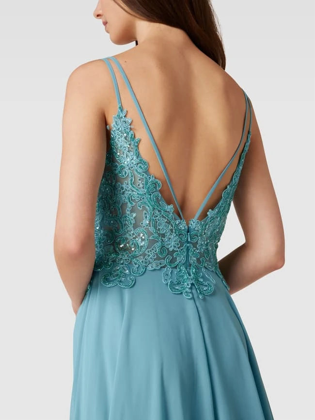 Luxuar Abendkleid Mit Zierbesatz - Bleu 3 Luxuar Abendkleid Mit Zierbesatz - Bleu – Bild 3