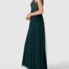 LACE & BEADS Abendkleid Mit Perlen- Und Ziersteinbesatz - Dunkelgrün