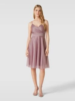 TROYDEN COLLECTION Cocktailkleid Mit Spaghettiträgern - Mauve