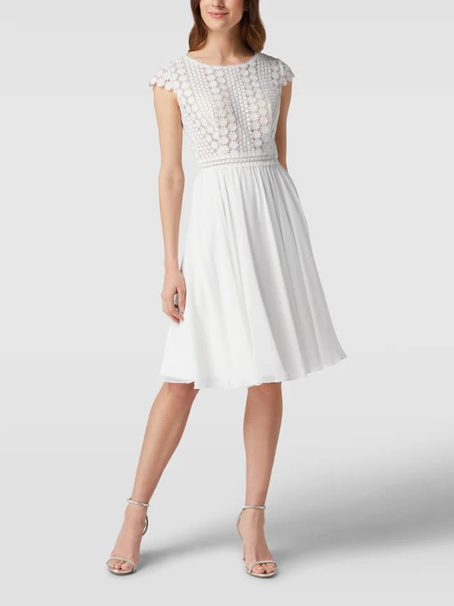 Luxuar Cocktailkleid Mit Floraler Spitze - Ecru 1 Luxuar Cocktailkleid Mit Floraler Spitze - Ecru