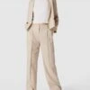 Jake*s Collection Bundfaltenhose Mit Haken- Und Reißverschluss - Beige