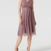 TROYDEN COLLECTION Cocktailkleid Mit Taillenpasse - Mauve