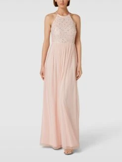 Jake*s Cocktail Abendkleid Mit Paillettenbesatz - Hellrosa