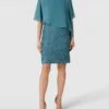 Christian Berg Cocktail Cocktailkleid Mit Cape - Smaragdgrün Meliert