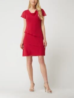 Christian Berg Cocktail Cocktailkleid Aus Chiffon Im Stufen-Look - Pink