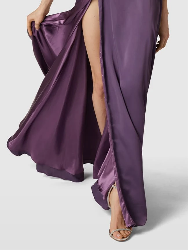 Luxuar Abendkleid Mit Herz-Ausschnitt - Pflaume 3 Luxuar Abendkleid Mit Herz-Ausschnitt - Pflaume – Bild 3