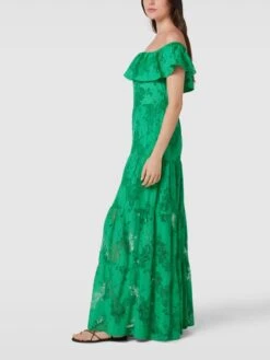 Liu Jo White Off-Shoulder-Midikleid Von Lio Jo White - Grün