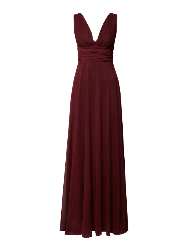 TROYDEN COLLECTION Abendkleid Mit Raffungen - Kirschrot 2 TROYDEN COLLECTION Abendkleid Mit Raffungen - Kirschrot – Bild 2