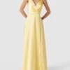 Luxuar Abendkleid In Wickel-Optik - Gelb