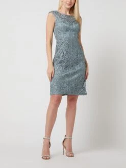 Luxuar Cocktailkleid Mit Zierborten - Grün