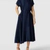 Swing Cocktailkleid Mit Taillenband - Marineblau