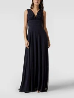 TROYDEN COLLECTION Abendkleid Mit Raffungen - Marineblau