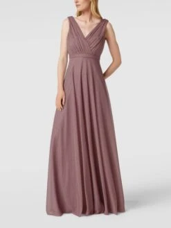 TROYDEN COLLECTION Abendkleid Mit Taillenpasse - Mauve