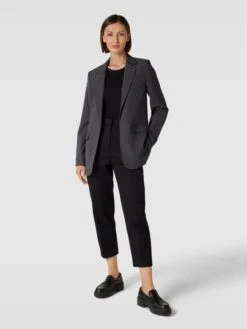 Jake*s Casual Blazer Aus Viskose-Mix Mit Pattentaschen - Anthrazit