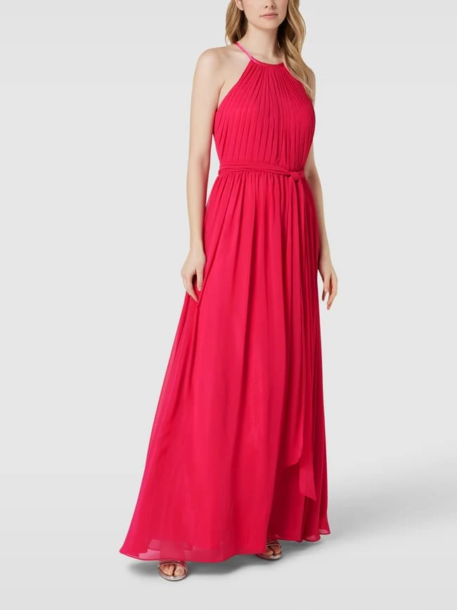 Mascara Abendkleid Mit Plisseefalten - Koralle 1 Mascara Abendkleid Mit Plisseefalten - Koralle