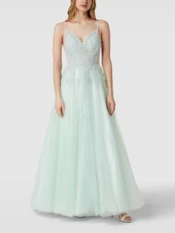 Mascara Abendkleid Mit Herz-Ausschnitt - Mint