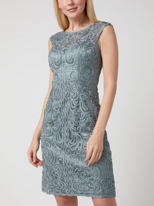 Luxuar Cocktailkleid Mit Zierborten - Grün 4 Luxuar Cocktailkleid Mit Zierborten - Grün – Bild 4