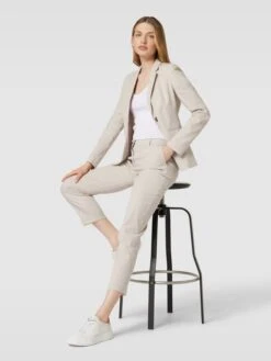 Christian Berg Woman Selection Stoffhose Mit Bügelfalten Modell 'Zigarette' - Sand Meliert