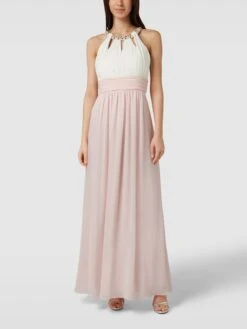 Jake*s Cocktail Abendkleid Mit Collierkragen - Rosa