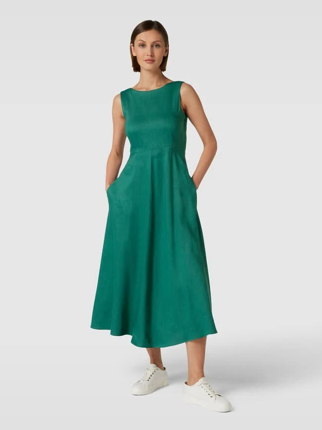 Weekend Max Mara Midikleid Mit Breiten Trägern Modell 'SCAFATI' - Grün 4 Weekend Max Mara Midikleid Mit Breiten Trägern Modell 'SCAFATI' - Grün – Bild 4
