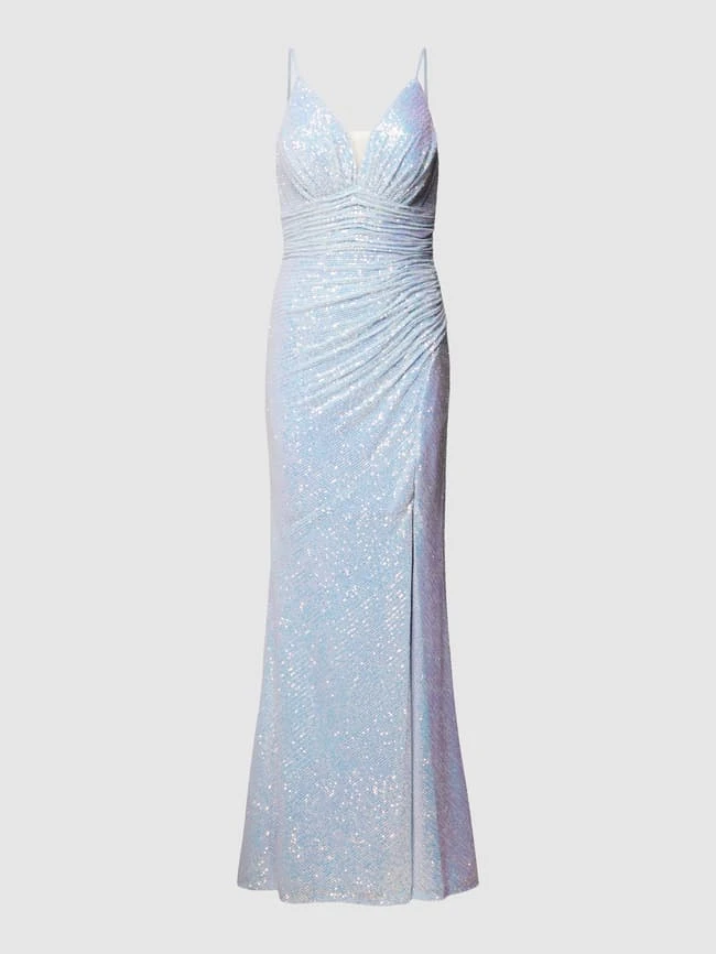 Mascara Abendkleid Mit Paillettenbesatz - Bleu 2 Mascara Abendkleid Mit Paillettenbesatz - Bleu – Bild 2