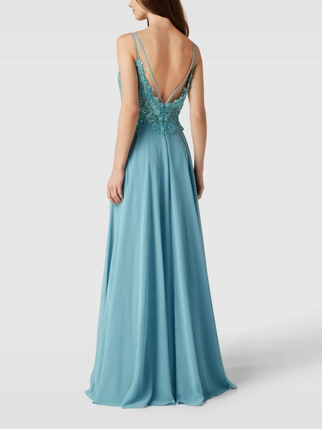 Luxuar Abendkleid Mit Zierbesatz - Bleu 5 Luxuar Abendkleid Mit Zierbesatz - Bleu – Bild 5