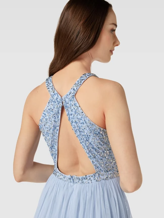 Jake*s Cocktail Abendkleid Mit Zierbesatz - Hellblau 3 Jake*s Cocktail Abendkleid Mit Zierbesatz - Hellblau – Bild 3