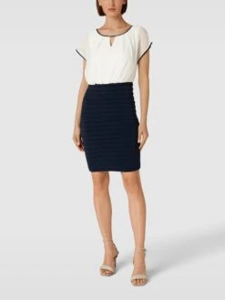 Christian Berg Cocktail Cocktailkleid In Two-Tone-Machart - Marineblau Meliert