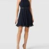 Jake*s Cocktail Cocktailkleid Mit Amerikanischem Ausschnitt - Marineblau Meliert