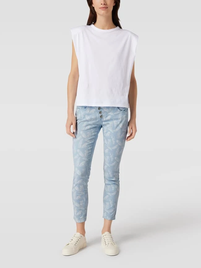 Buena Vista Stoffhose Mit Floralem Allover-Muster - Bleu 1 Buena Vista Stoffhose Mit Floralem Allover-Muster - Bleu