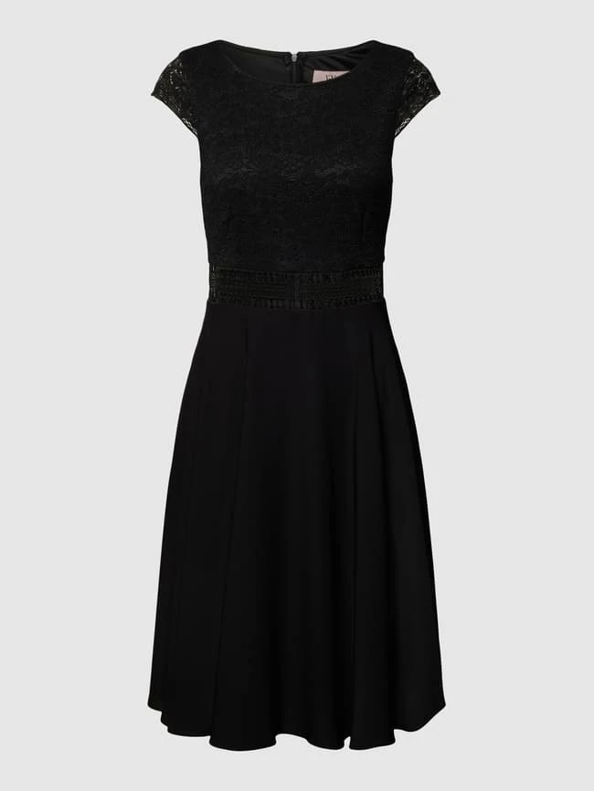 V.M. Cocktailkleid Mit Spitzenbesatz - Schwarz 2 V.M. Cocktailkleid Mit Spitzenbesatz - Schwarz – Bild 2