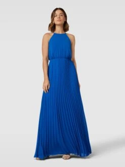 Jake*s Cocktail Abendkleid Mit Plisseefalten - Royalblau Meliert